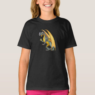 Fire Breathing Dragon  Kids Dark T-Shirt