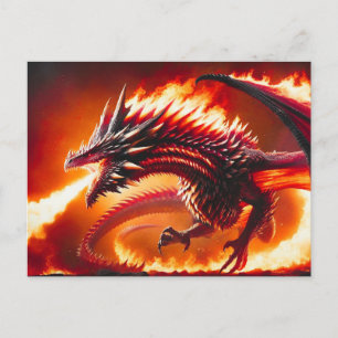 Fire breathing Dragon Postcard