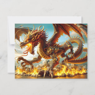 Fire breathing Dragon Postcard