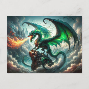 Fire breathing Dragon Postcard