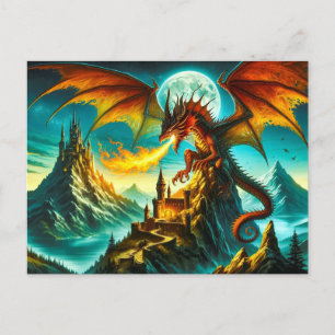 Fire breathing Dragon Postcard