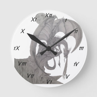 Fire breathing Dragon, Round Clock
