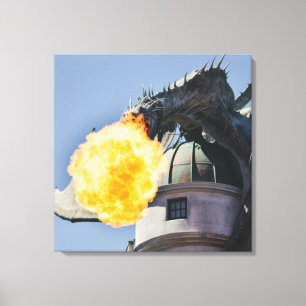 Fire Breathing Dragon Statue Canvas Print