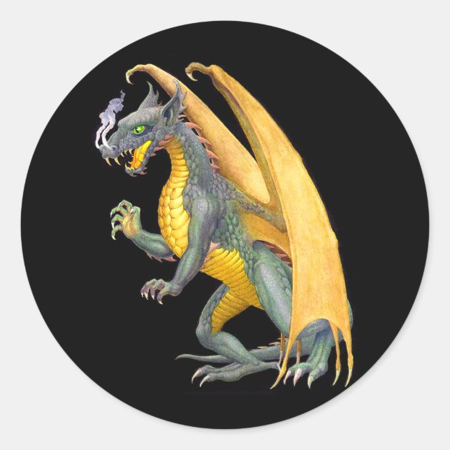 Fire Breathing Dragon Sticker (Front)