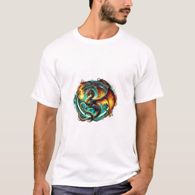Fire breathing Dragon T-shirt (Front)