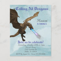 Fire Breathing Dragon Wyvern Birthday Budget
