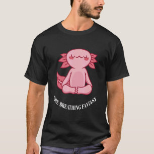 Fire-Breathing Fantasy Cute Funny Yoga Dragon Pres T-Shirt
