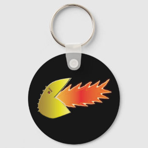 Fire-Breathing Head Graphic Design Keychain