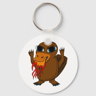 Fire Breathing Platypus Keychain