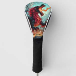 Fire Breathing Red Dragon Personalized Golf Head Cover