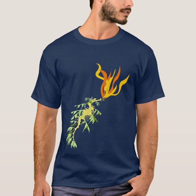 Fire Breathing Sea Dragon T-Shirt (Front)