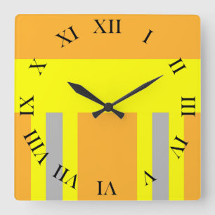 Fire brigade symbol uniform sand colors square W Wall Clock