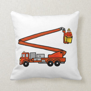 Fire Bucket Truck Pillow   Customize It!