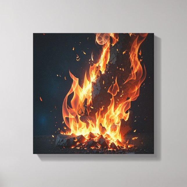 fire canvas print (Front)