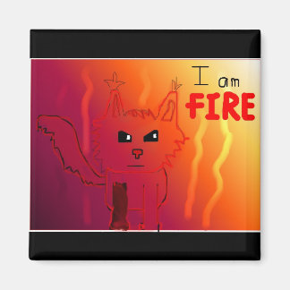 Fire Cat Magnet