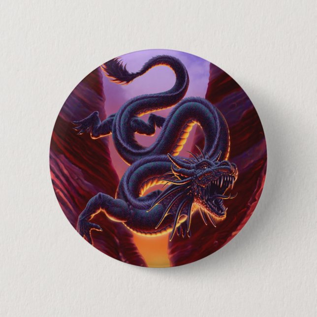 "Fire Cavern" 2 Inch Round Button (Front)