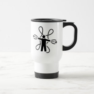 Fire Chain Poi Spinner Flower Travel Mug