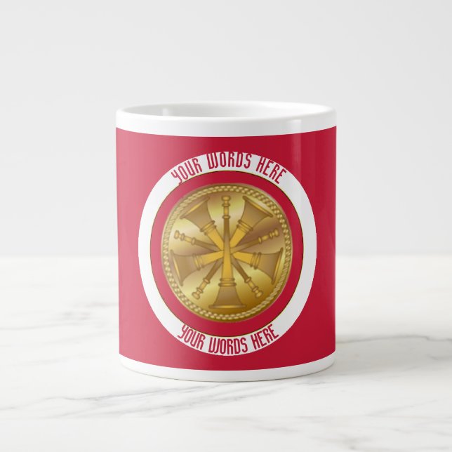 Fire Chief 5 Bugle Custom Jumbo Mug (Front)