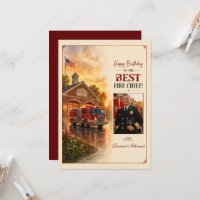 Fire Chief Birthday, Firefighter Birthday Photo