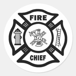 Fire Chief Classic Round Sticker