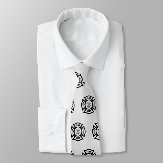 Fire Chief Fire Rescue Neck Tie (Tied)