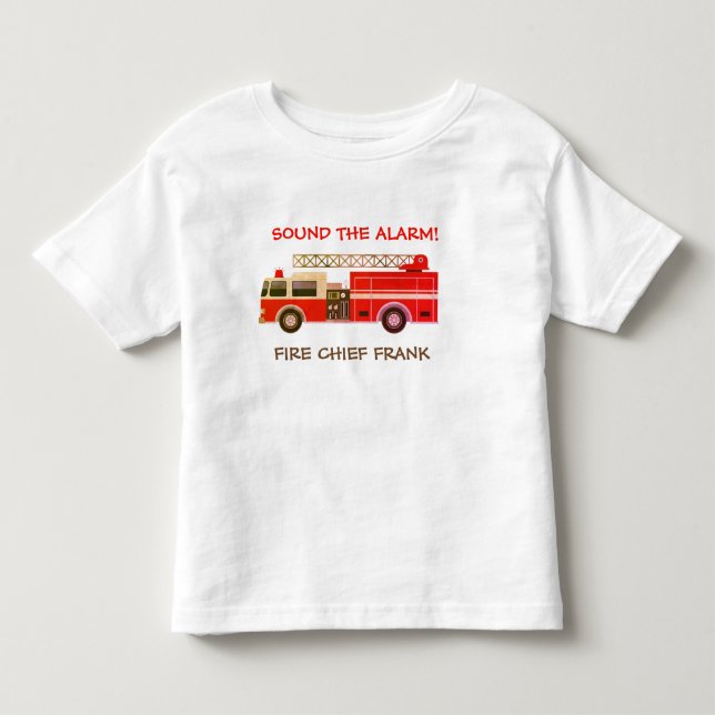 Fire Chief Fire Truck Fire Engine Toddler T-shirt (Front)