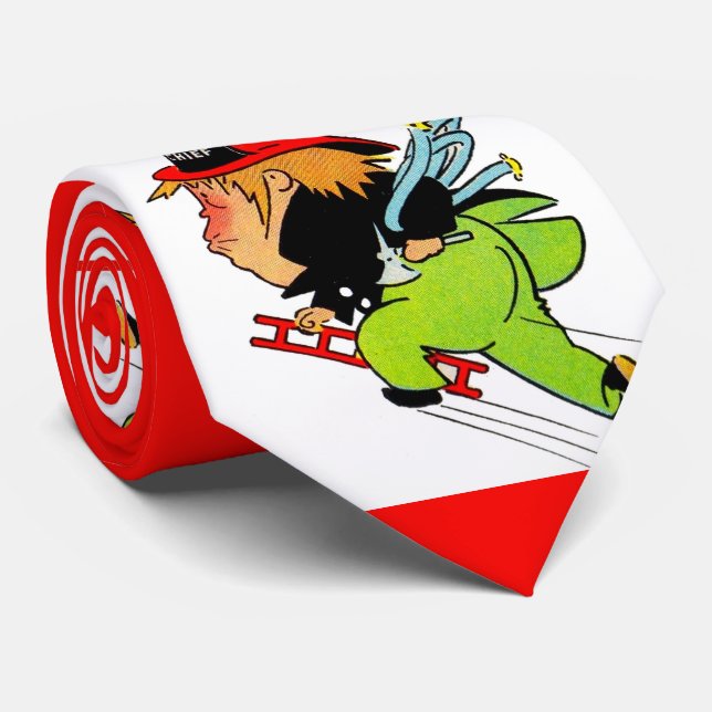 fire chief print tie (Rolled)