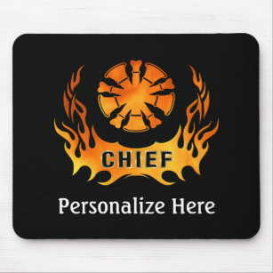 Fire Chiefs Flames  Mouse Pad