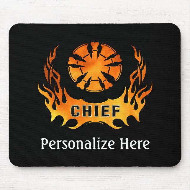Fire Chiefs Flames  Mouse Pad (Front)