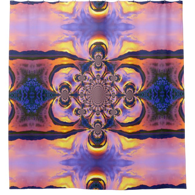 Fire Clouds Swirl Shower Curtain (Front)
