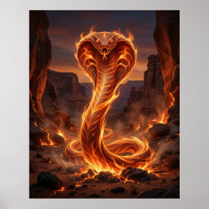 Fire Cobra Ember Canyon Poster