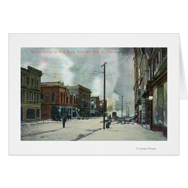 Fire Coming Up Third Street, 1906 Earthquake (Front Horizontal)