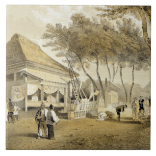 Fire Company's House and Engine, Yokuhama, from 'N Tile