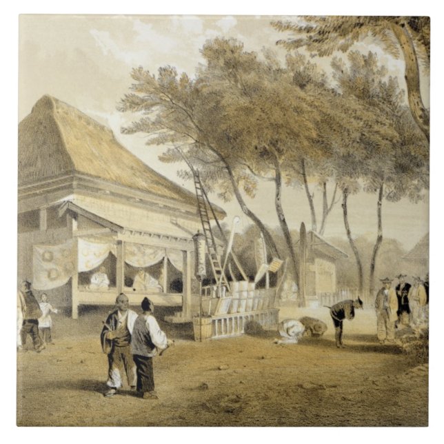 Fire Company's House and Engine, Yokuhama, from 'N Tile (Front)