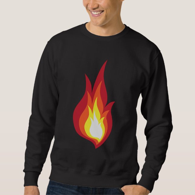 Fire costume flame - it glows fireworks sweatshirt (Front)