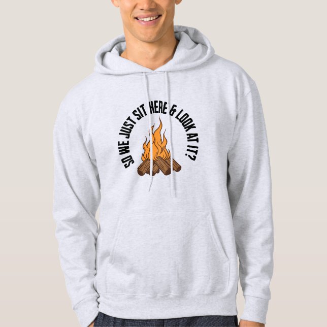 fire cottage camping heated rivalry hoodie (Front)