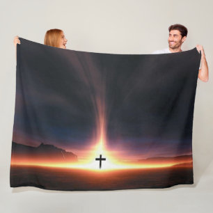 FIRE CROSS FLEECE BLANKET