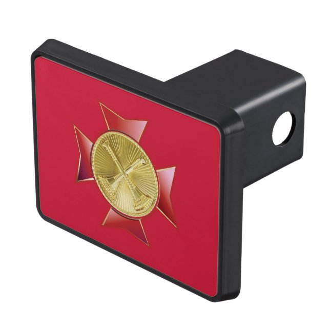 Fire Department 2 Bugle Custom Trailer Hitch Cover (Top Right)