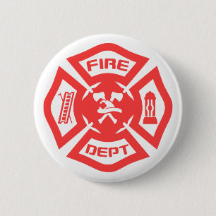 Fire Department 2 Inch Round Button