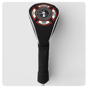 Fire Department ADD NAME Firefighter Badge Rescue Golf Head Cover