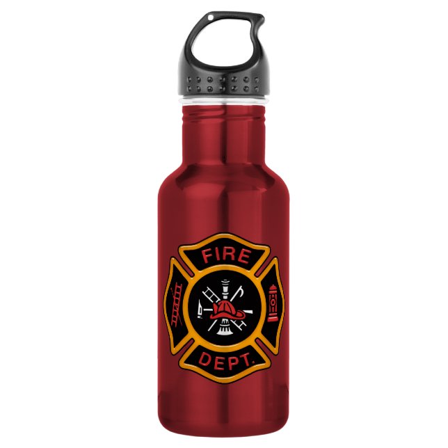 Fire Department Badge 532 Ml Water Bottle (Front)