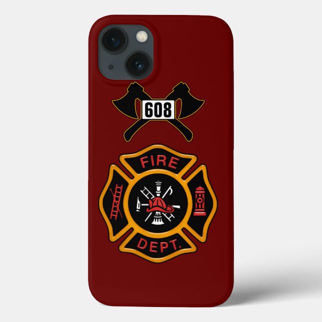 Fire Department Badge Case-Mate iPhone Case (Back)
