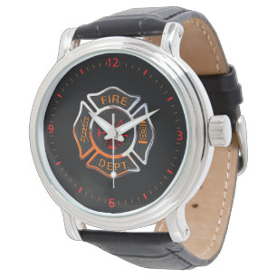 Fire Department Badge Chrome Watch