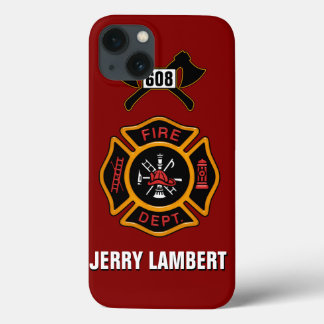 Fire Department Badge Name Template iPhone 13 Case