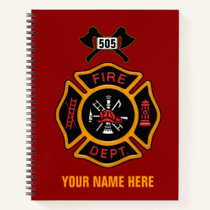 Fire Department Badge Notebook