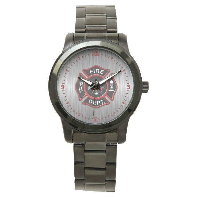 Fire Department Badge Red Watch (Front)