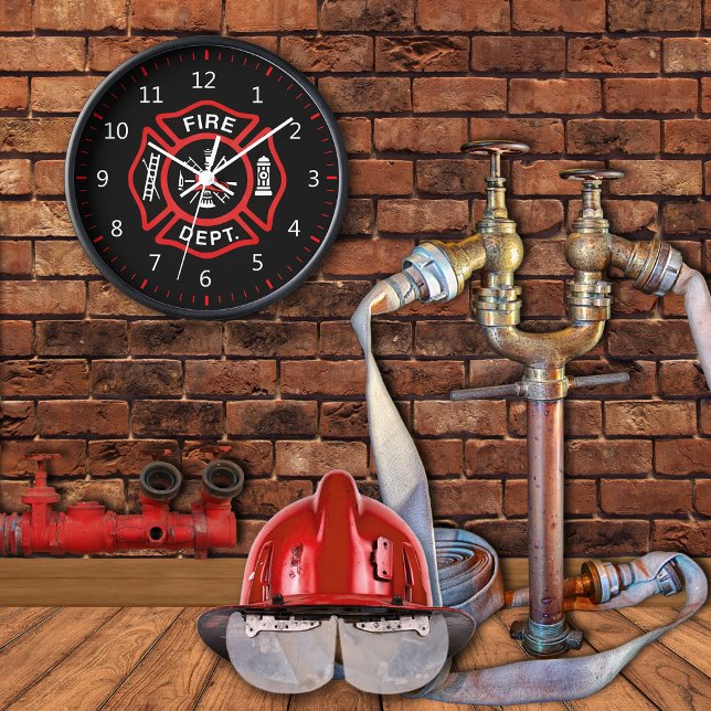 Fire Department Badge Wall Clock (Creator Uploaded)
