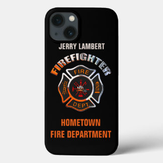 Fire Department Chrome Name Template iPhone 13 Case
