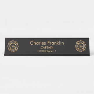 Fire Department Desk Name Plate
