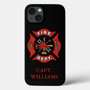 Fire Department Fire Fighter Customized Name iPhone 13 Case